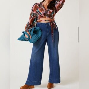 Pilcro the Skipper High Rise Wide-Leg Jeans